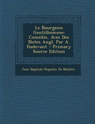 Book cover for Le Bourgeois Gentilhomme