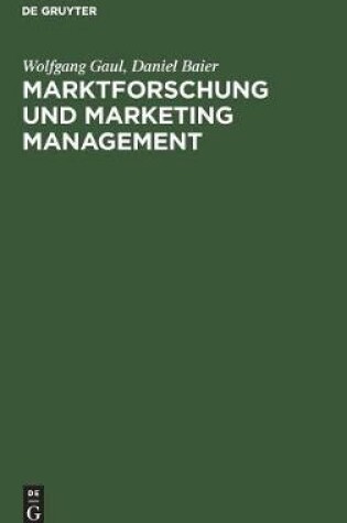 Cover of Marktforschung und Marketing Management