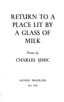 Cover of Return to a Place Lit by a Glass of Milk