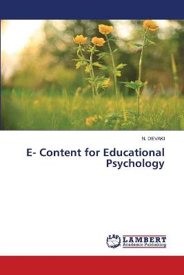 Book cover for E- Content for Educational Psychology