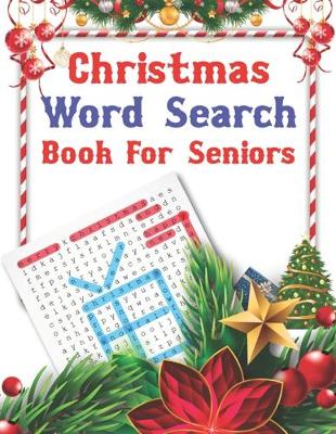 Book cover for Christmas Word Search Book For Seniors