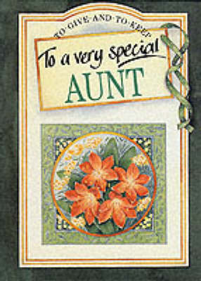 Book cover for To a Very Special Aunt