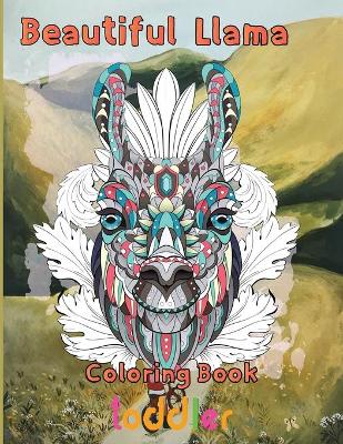 Book cover for Beautiful Llama Coloring Book toddler