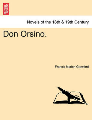 Book cover for Don Orsino. Vol. III.