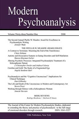 Cover of Modern Psychoanalysis, Volume 33, Number 1