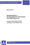 Book cover for Budgetdisziplin in Der Europaeischen Wirtschafts- Und Waehrungsunion