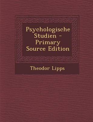 Book cover for Psychologische Studien - Primary Source Edition