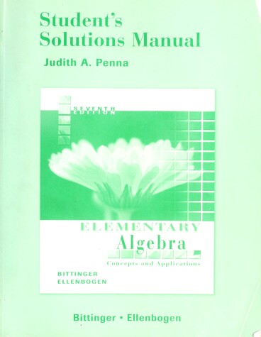 Book cover for Student Solutions Manual for Elementary Algebra