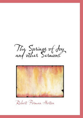 Book cover for The Springs of Joy and Other Sermons