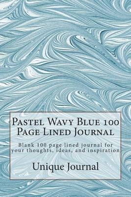 Book cover for Pastel Wavy Blue 100 Page Lined Journal