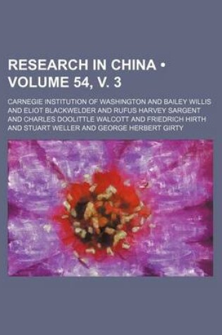 Cover of Research in China (Volume 54, V. 3)