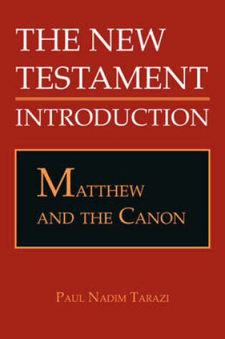 Cover of Matthew and the Canon