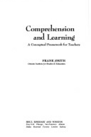 Cover of Comprehension and Learning