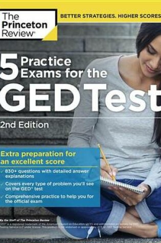 Cover of 5 Practice Exams for the GED Test, 2nd Edition