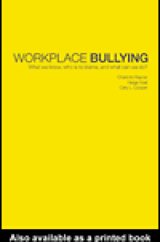 Cover of Workplace Bullying