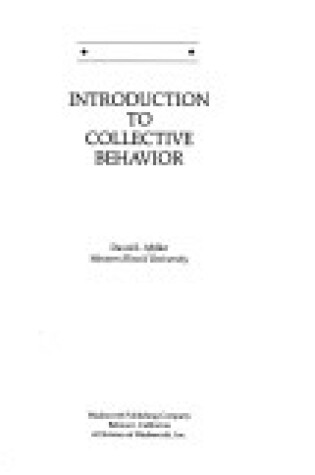 Cover of Introduction to Collective Behaviour