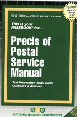 Cover of PRECIS OF POSTAL SERVICE MANUAL