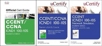 Book cover for CCENT ICND1 100-105 Pearson uCertify Course, Network Simulator, and Textbook Academic Edition Bundle