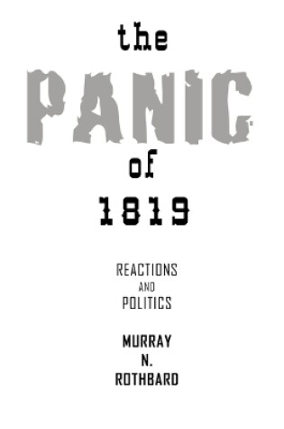 Cover of The Panic of 1819