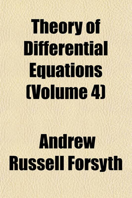 Book cover for Theory of Differential Equations (Volume 4)
