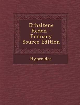 Book cover for Erhaltene Reden