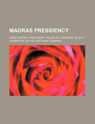 Book cover for Madras Presidency