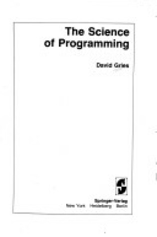 Cover of The Science of Programming