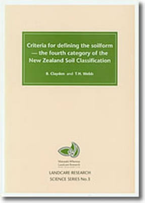 Cover of Criteria for Defining the Soilform - the Fourth Category of the New Zealand Soil Classification