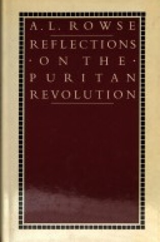 Cover of Reflections on the Puritan Revolution