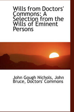 Cover of Wills from Doctors' Commons