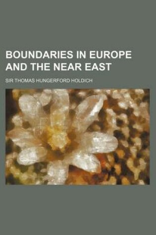 Cover of Boundaries in Europe and the Near East