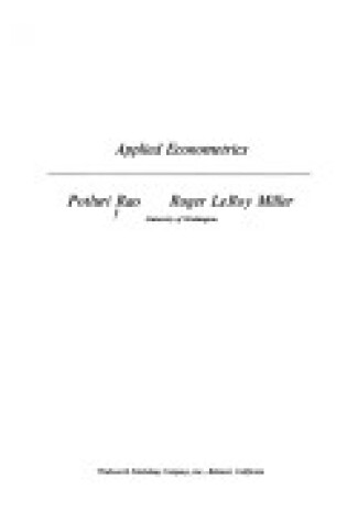 Cover of Applied Econometrics