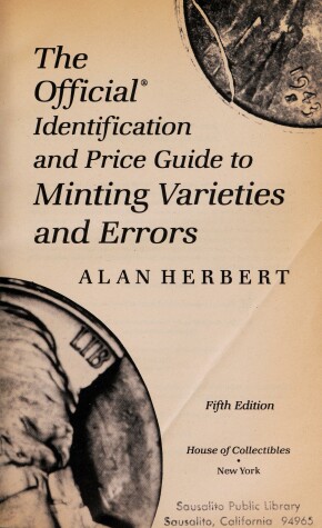 Cover of Official Price Guide to Minting Varieties & Errors,