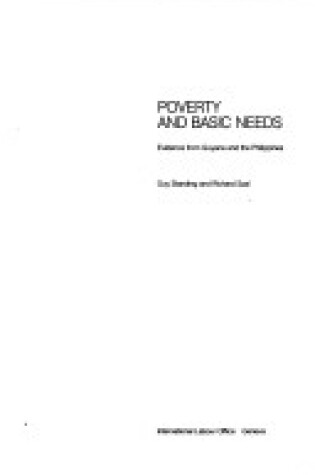 Cover of Poverty and Basic Needs