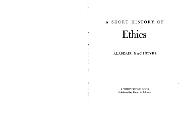 Book cover for A Short History of Ethics