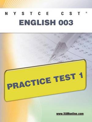 Book cover for NYSTCE CST English 003 Practice Test 1