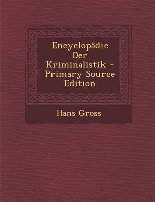 Book cover for Encyclopadie Der Kriminalistik