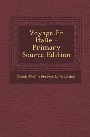 Cover of Voyage En Italie