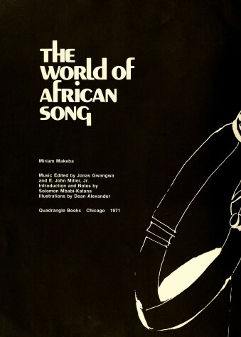 Book cover for The World of African Song