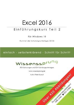 Book cover for Excel 2016 - Einführungskurs Teil 2