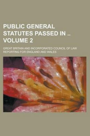 Cover of Public General Statutes Passed in Volume 2
