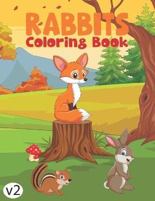 Book cover for Rabbits Coloring Book