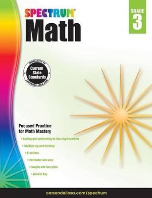 Cover of Spectrum Math Workbook, Grade 3