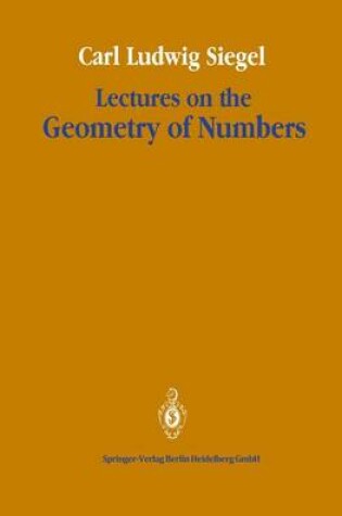 Cover of Lectures on the Geometry of Numbers