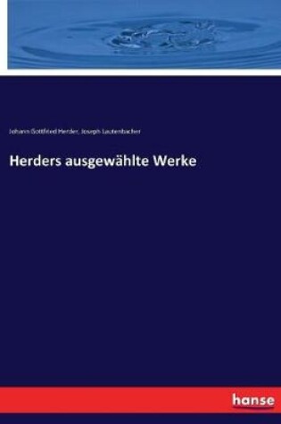 Cover of Herders ausgewählte Werke