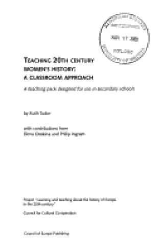 Cover of Teaching 20th Century Women's History