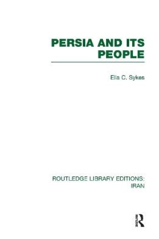 Cover of Persia and its People (RLE Iran A)