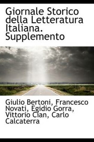 Cover of Giornale Storico Della Letteratura Italiana. Supplemento