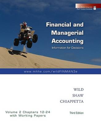 Book cover for Financial and Managerial Accounting, Volume 2 Chapters 12-24 with Working Papers