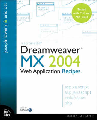 Book cover for Macromedia Dreamweaver MX 2004 Web Application Recipes